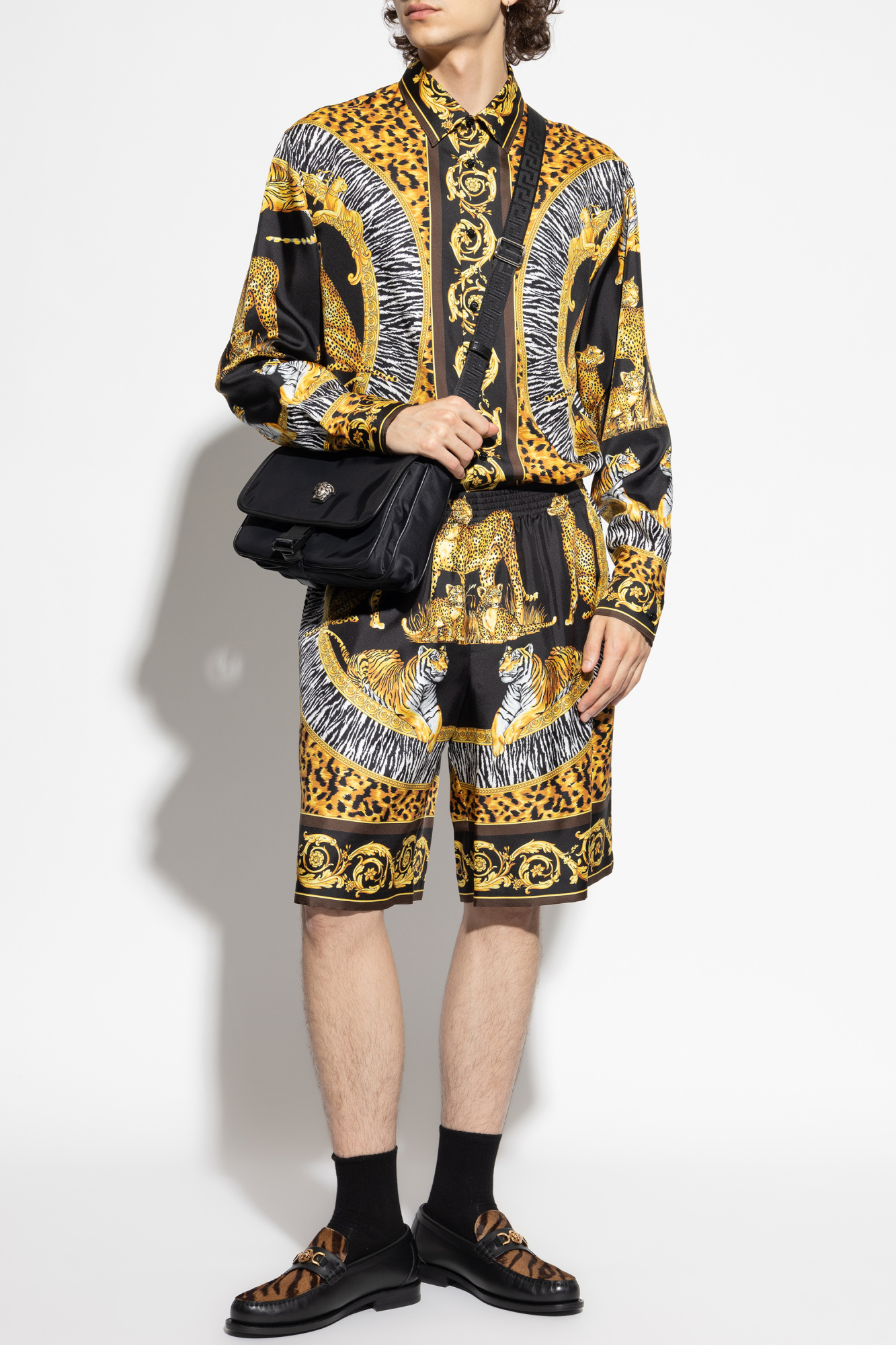 トップス vintage made in ITALY VERSACE silk shirt Versace 1991/1992 Original Silk Vintage Collection Silk